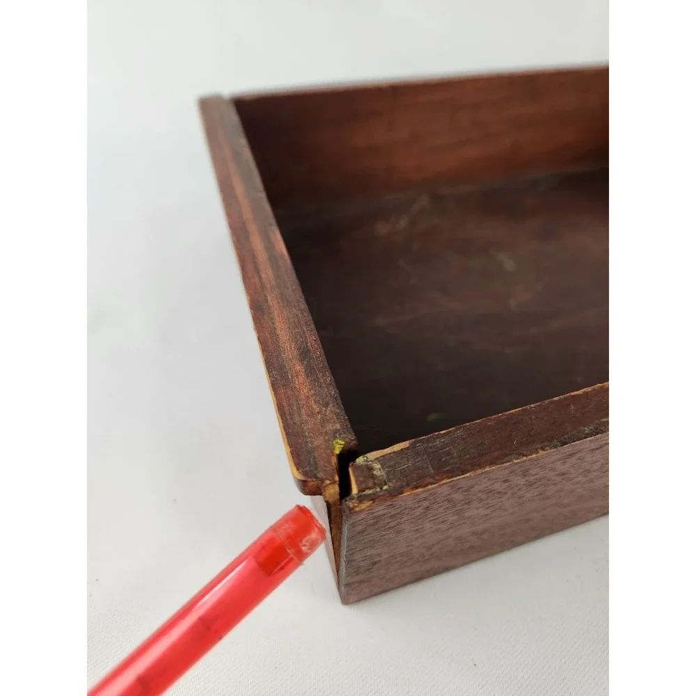 VTG Antique Wood Drawer Tray *Needs Repair* Handmade Small Box Divider‎